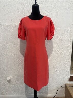 LAFAYETTE 148 Coral Short Sleeve Sheath Dress Size 6
